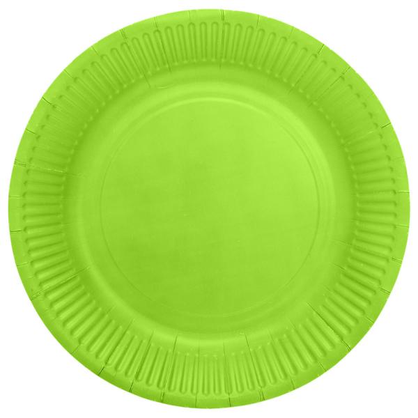 Pahvilautaset Limenvihreä 23cm 8 kpl