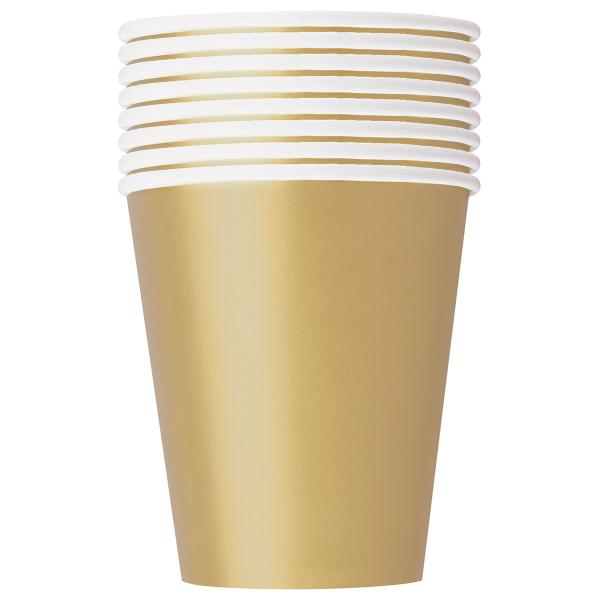 Pahvimukit Kulta 27cl 8 kpl