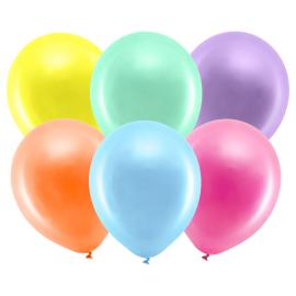 Rainbow Pienet Lateksi-ilmapallot Metallic Mix