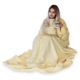 Snugs Fleece-huopa Hihoilla Beige