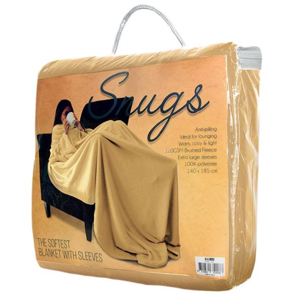 Snugs Fleece-huopa Hihoilla Beige