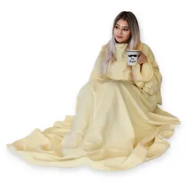 Snugs Fleece-huopa Hihoilla Beige