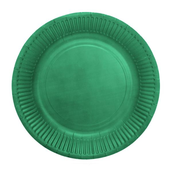 Pahvilautaset Tummanvihreä 18cm 8 kpl