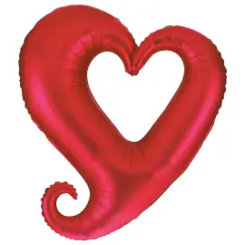 Folioilmapallo Ontto Sydän Punainen