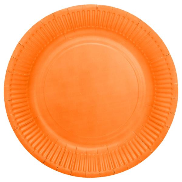 Pahvilautaset Oranssi 23cm 8 kpl