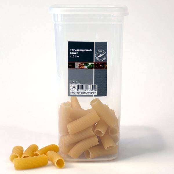 Muovinen Säilytyspurkki Kannella 1,5 Litra