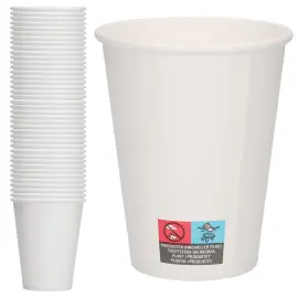 Pahvimukit Valkoinen 36 cl 40-kpl