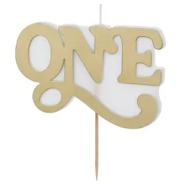 Kakkukynttil&auml; One Kultainen 10 x 6,5 cm