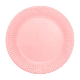 Pahvilautaset Vaaleanpunainen 18cm 8 kpl
