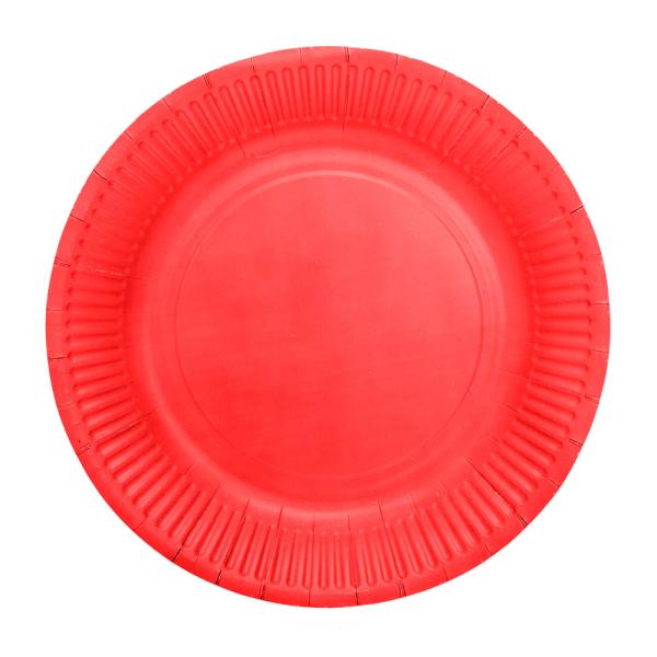 Pahvilautaset Punainen 18cm 20 kpl