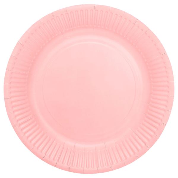 Pahvilautaset Vaaleanpunainen 23cm 8 kpl