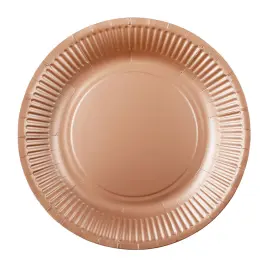Pahvilautaset Ruusukulta 18cm 8 kpl