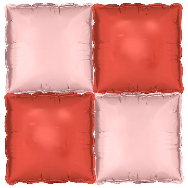 Tyynyilmapallot Pinkki/Punainen 4 kpl