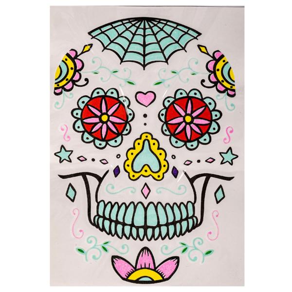 Day of the Dead Pimeässä Hohtavat Kasvotatuoinnit