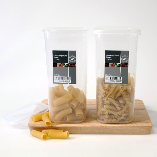 Muovinen Säilytyspurkki Kannella 1,5 Litra