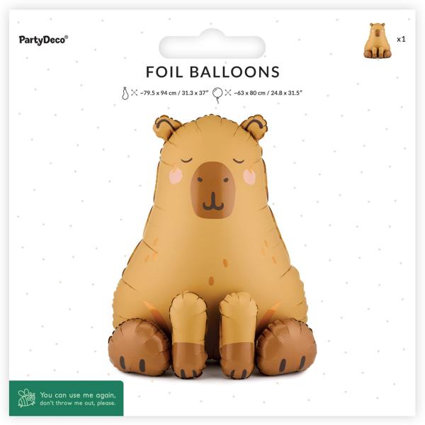 Folioilmapallo Seisova Kapybara 63 x 80 cm