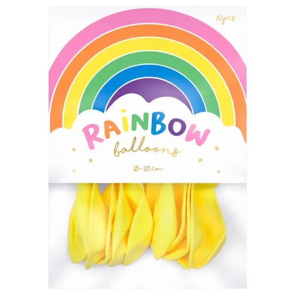 Rainbow Pienet Lateksi-ilmapallot Pastellikeltainen