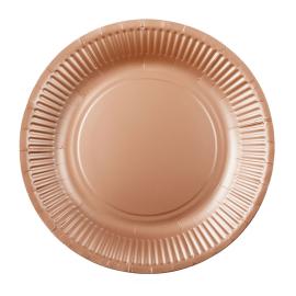 Pahvilautaset Ruusukulta 18cm 20 kpl
