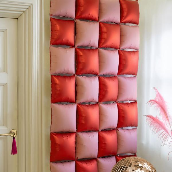 Tyynyilmapallot Pinkki/Punainen 4 kpl