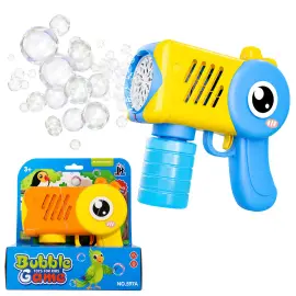LED-saippuakuplapistooli Papukaija 90 ml 17 cm