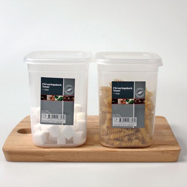 Muovinen Säilytyspurkki Kannella 1 Litra