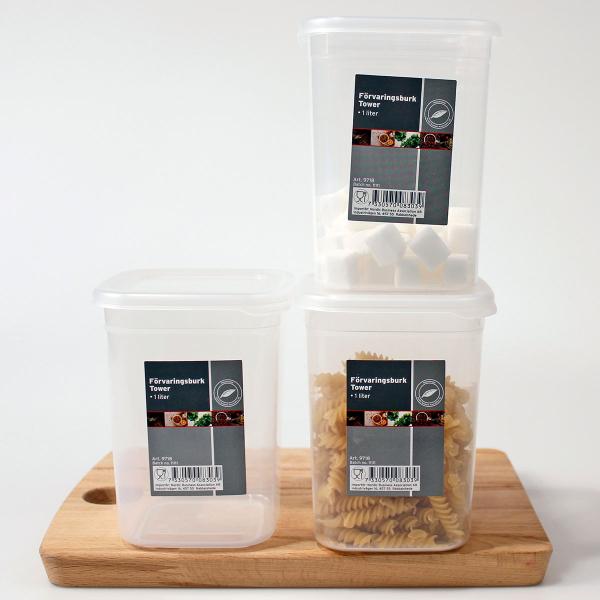 Muovinen Säilytyspurkki Kannella 1 Litra