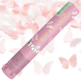 Konfettitykki Vaaleanpunaiset Perhoset 20 cm