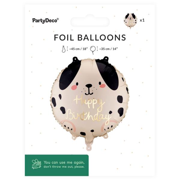 Folioilmapallo Happy Birthday Koira 35 cm
