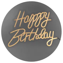LED Neonkyltti Happy Birthday Valkoinen 40 x 29,5 cm