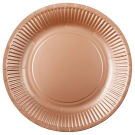 Pahvilautaset Ruusukulta 23cm 8 kpl