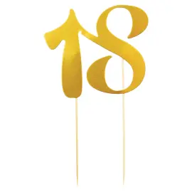 Cake Topper Kulta 18