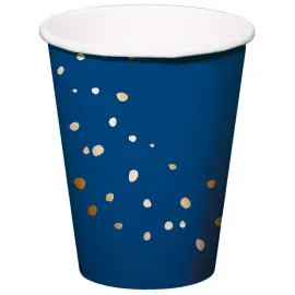 Pahvimukit Pilkuilla Sininen 8 kpl