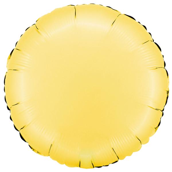 Pyöreä Folioilmapallo Satiini Banana Yellow