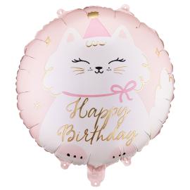 Folioilmapallo Happy Birthday Kissa 35 cm