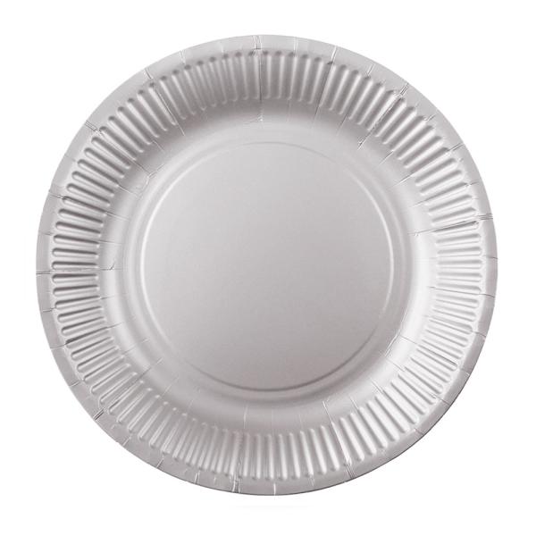 Pahvilautaset Hopea 18cm 8 kpl