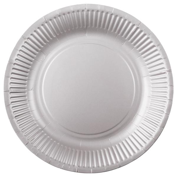Pahvilautaset Hopea 23cm 16 kpl