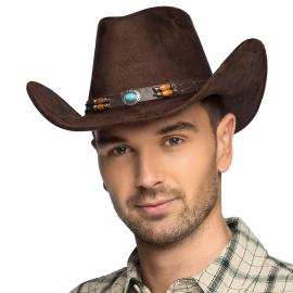 Ruskea Cowboyhattu Helmill&auml;