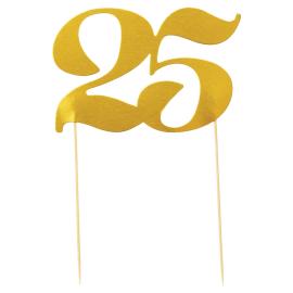 Cake Topper Kulta 25