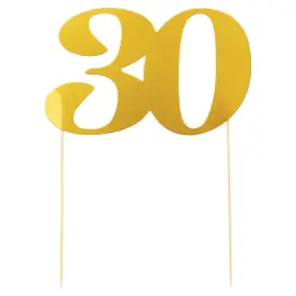 Cake Topper Kulta 30