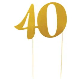 Cake Topper Kulta 40