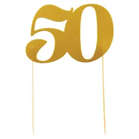 Cake Topper Kulta 50