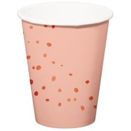 Pahvimukit Pilkuilla Vaaleanroosa 8 kpl