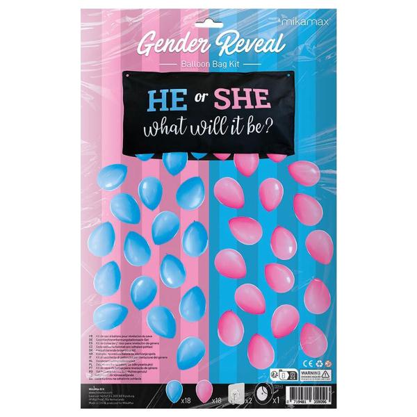 Laukku Ilmapalloilla Gender Reveal