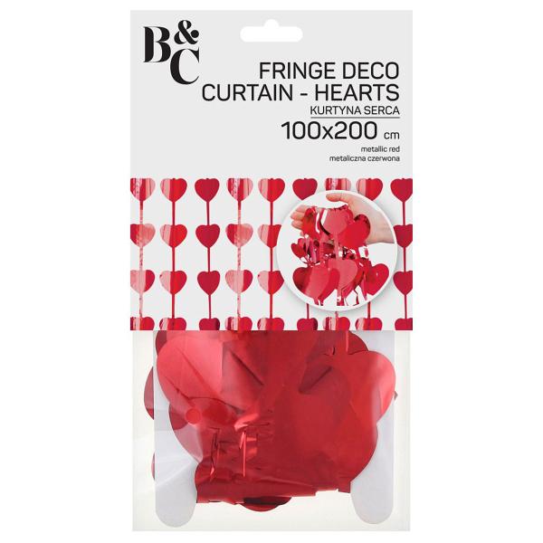 Verho Sydämet Metallinen Punainen