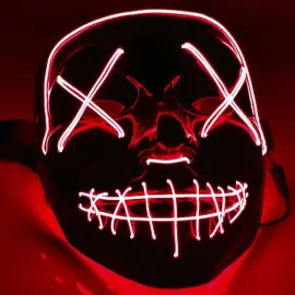 Puhdistuksen Y&ouml; The Purge LED-naamio Punainen