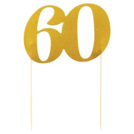 Cake Topper Kulta 60