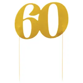 Cake Topper Kulta 60