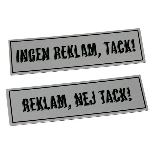 Ingen Reklam Tack Magneettikyltti 2 kpl