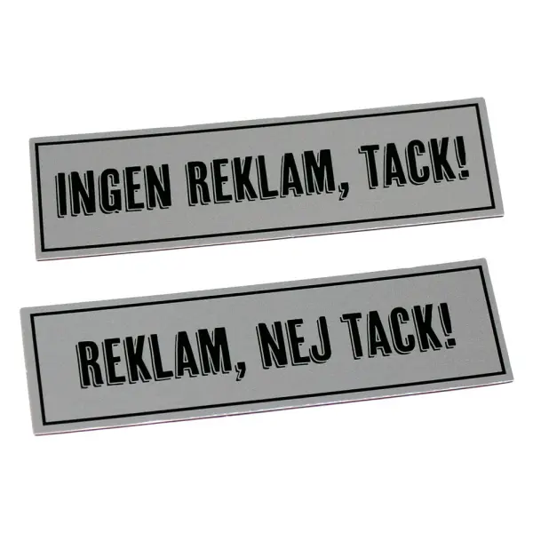 Ingen Reklam Tack Magneettikyltti 2 kpl