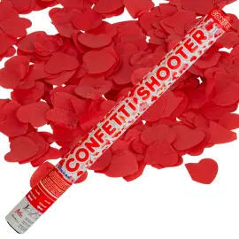 Konfettitykki Punaiset Sydämet 60 cm